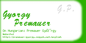 gyorgy premauer business card